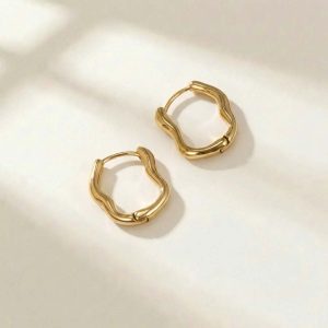 Abstract Hoops Earrings
