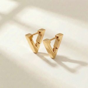 Geometric Triangle Earrings