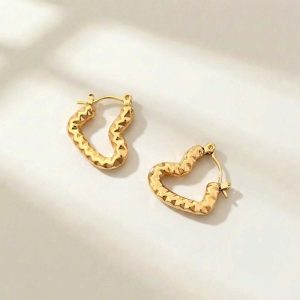 Heart Hoops Earrings